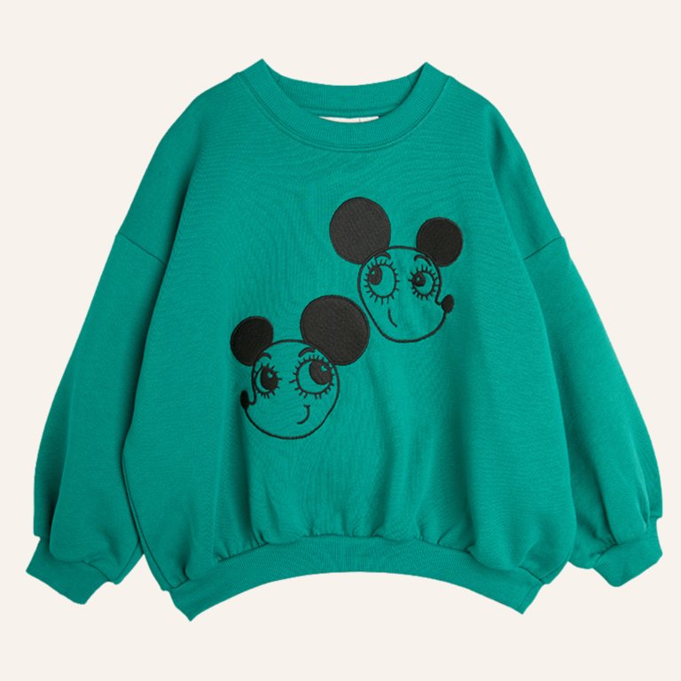 Mini Rodini Mini Rodini Ritzratz emb sweatshirt - Green