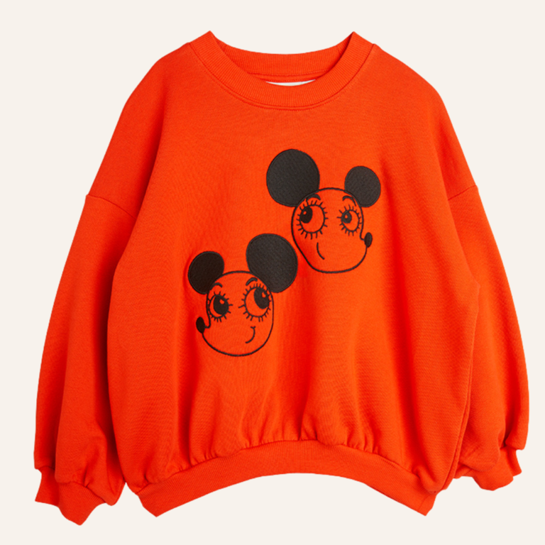 Mini Rodini Mini Rodini Ritzratz emb sweatshirt - Red