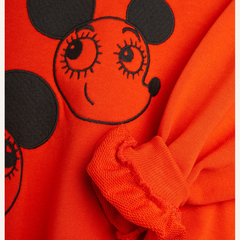 Mini Rodini Mini Rodini Ritzratz emb sweatshirt - Red