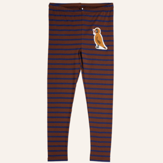Mini Rodini Mini Rodini Stripe bird patch legging Mini Rodini Mini Rodini Stripe bird patch legging