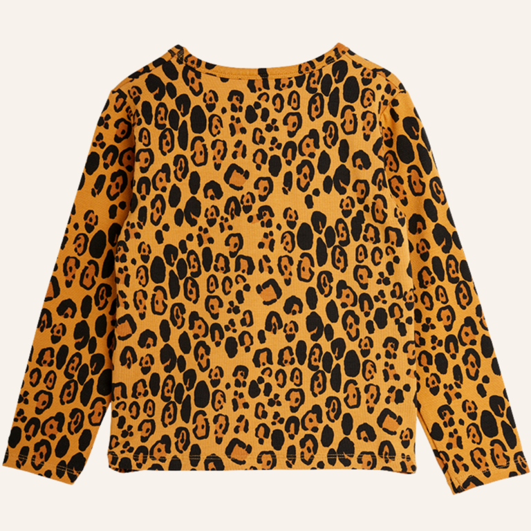 Mini Rodini Mini Rodini Basic leopard LS tee