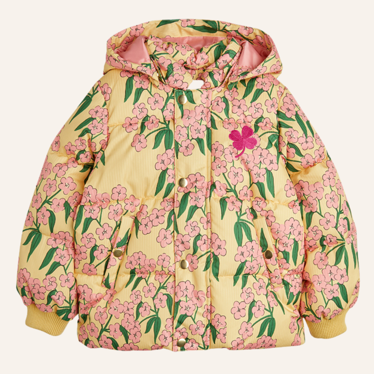 Mini Rodini Mini Rodini Alpine flowers aop hooded puffer