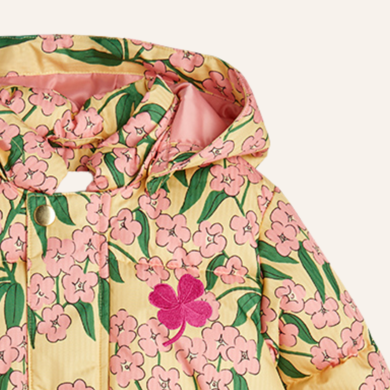 Mini Rodini Mini Rodini Alpine flowers aop hooded puffer
