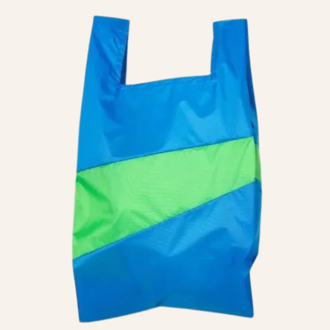 Susan Bijl Susan Bijl - The New Shopping Bag Wave&Greenscreen size L Susan Bijl Susan Bijl - The New Shopping Bag Wave&Greenscreen size L