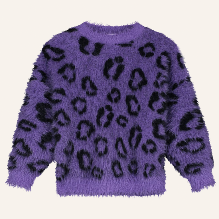 Call me Frankie Call me Frankie leopard fluffy sweater - Purple