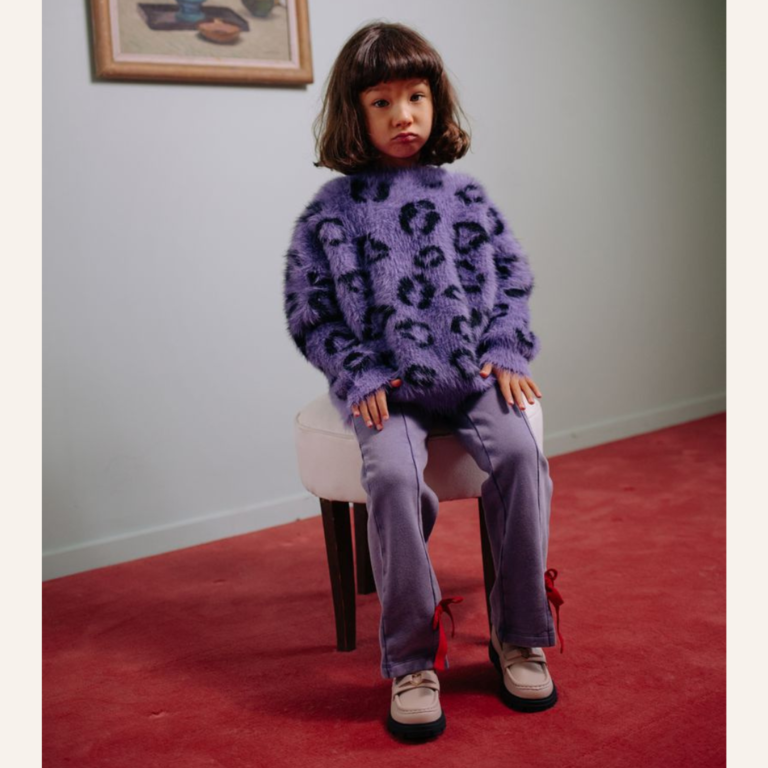 Call me Frankie Call me Frankie leopard fluffy sweater - Purple
