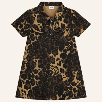 Call me Frankie Call me Frankie leopard denim dress Call me Frankie Call me Frankie leopard denim dress