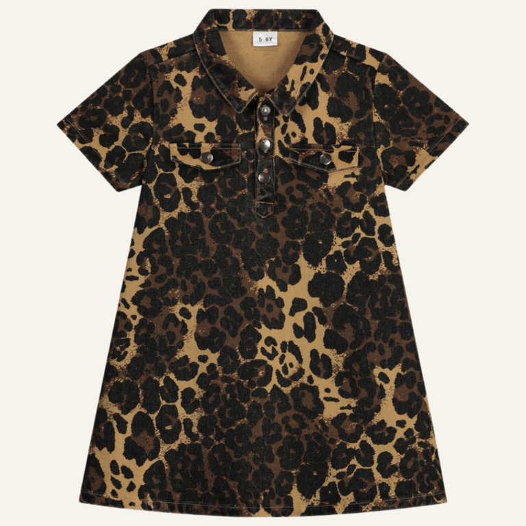 Call me Frankie Call me Frankie leopard denim dress
