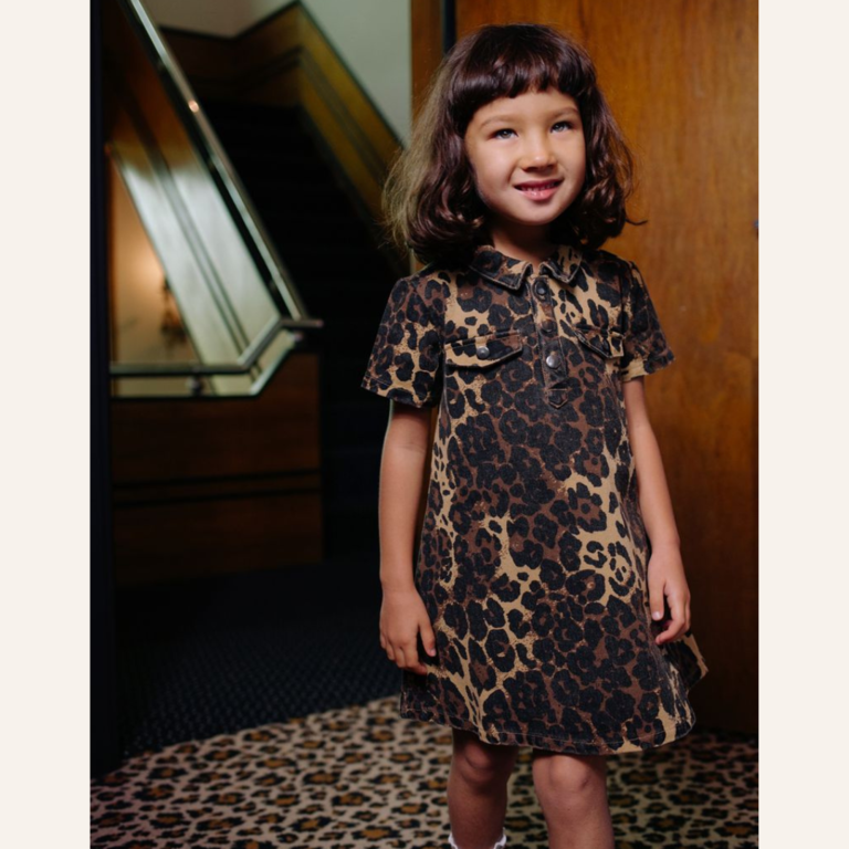 Call me Frankie Call me Frankie leopard denim dress