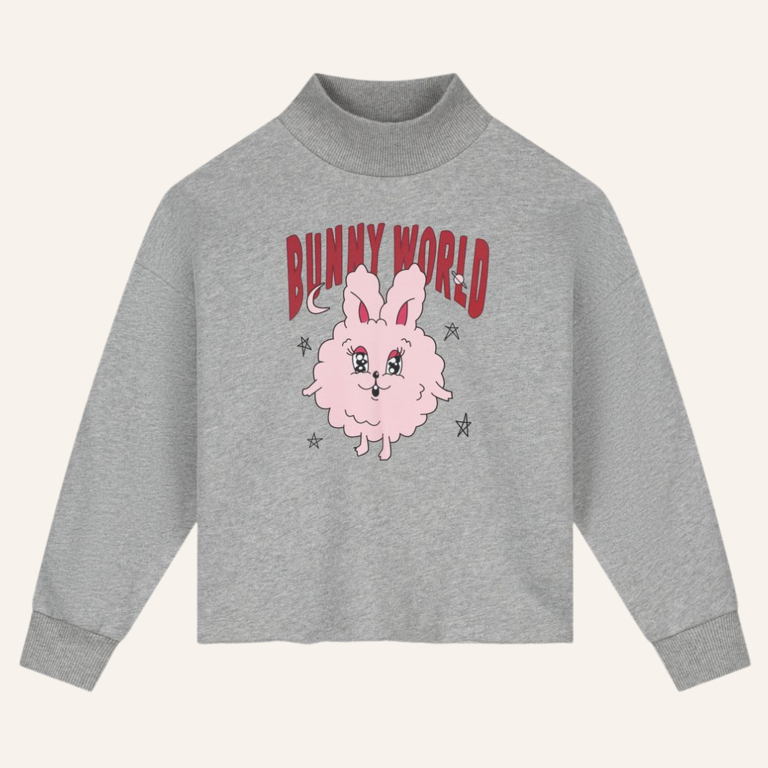 Call me Frankie Call me Frankie cropped bunny sweater - Grey