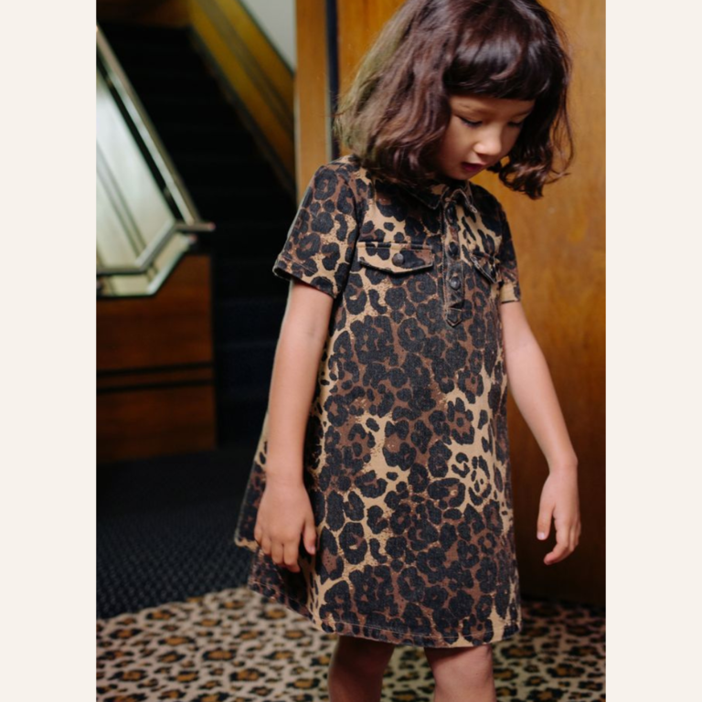 Call me Frankie Call me Frankie leopard denim dress