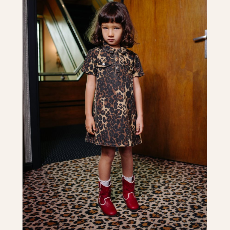 Call me Frankie Call me Frankie leopard denim dress