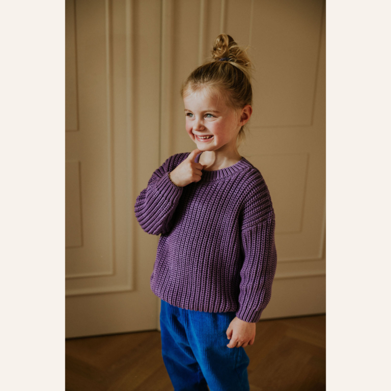 Yuki Yuki Chunky Knitted Sweater - Amethyst
