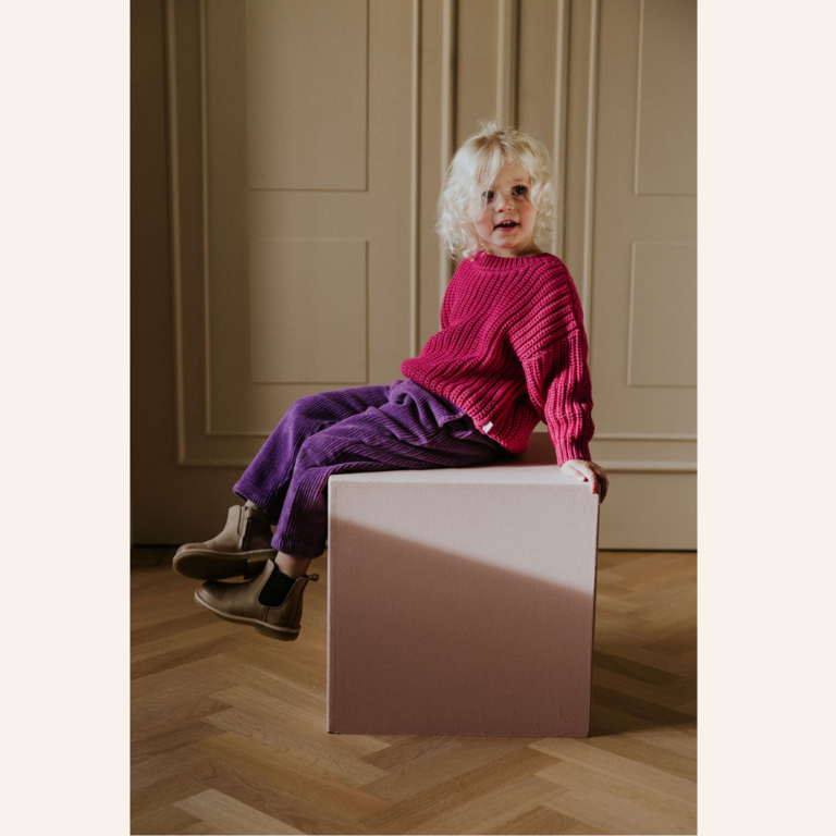 Yuki Yuki Chunky Knitted Sweater - Fuchsia