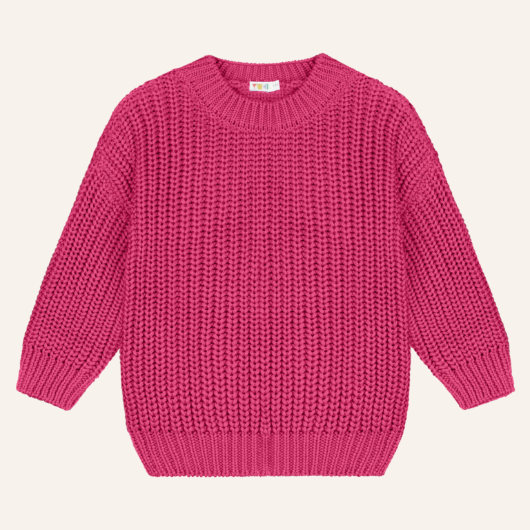 Yuki Yuki Chunky Knitted Sweater - Fuchsia
