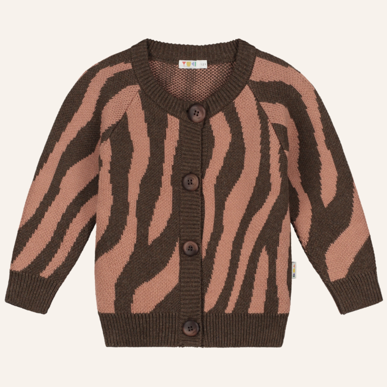 Yuki Yuki Raglan Cardigan - Pink Zebra