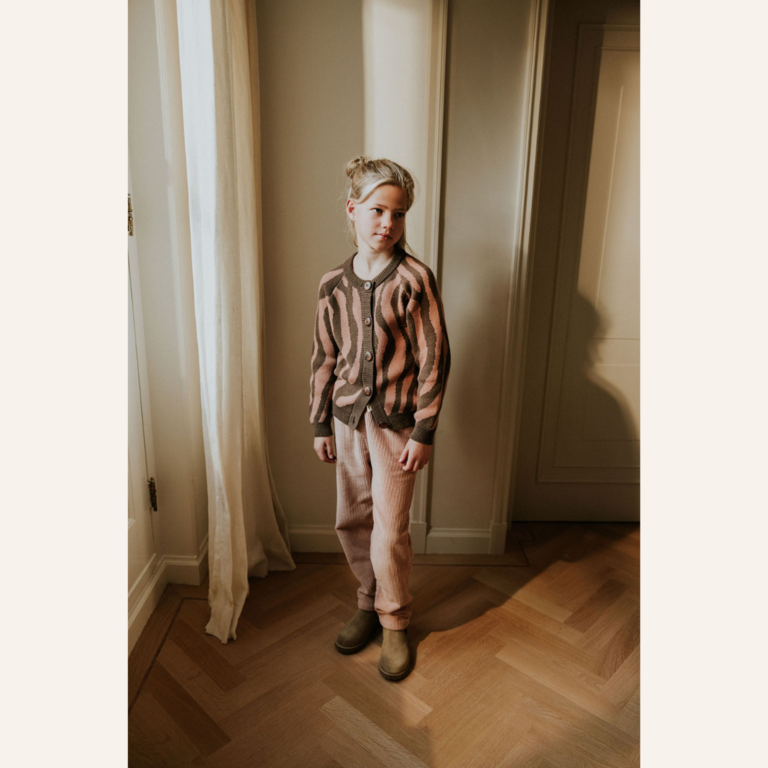 Yuki Yuki Raglan Cardigan - Pink Zebra