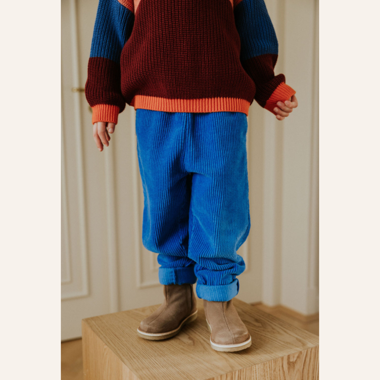 Yuki Yuki Trousers Beau Corduroy - Cobalt