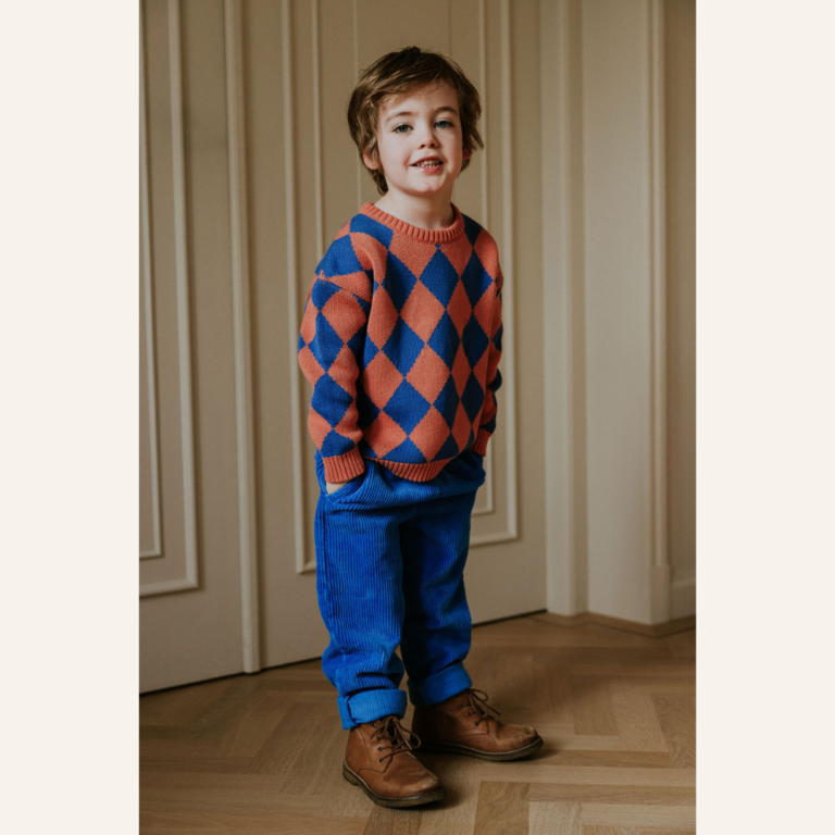 Yuki Yuki Trousers Beau Corduroy - Cobalt