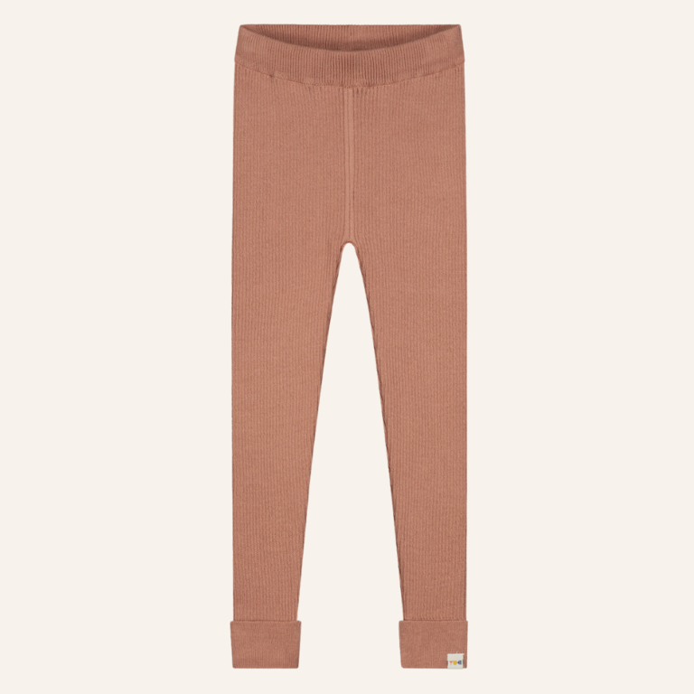 Yuki Yuki Knitted Leggings Fine Rib - Vintage Pink