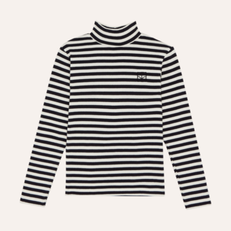 The Campamento The Campamento Grey Stripes Turtle Neck Shirt