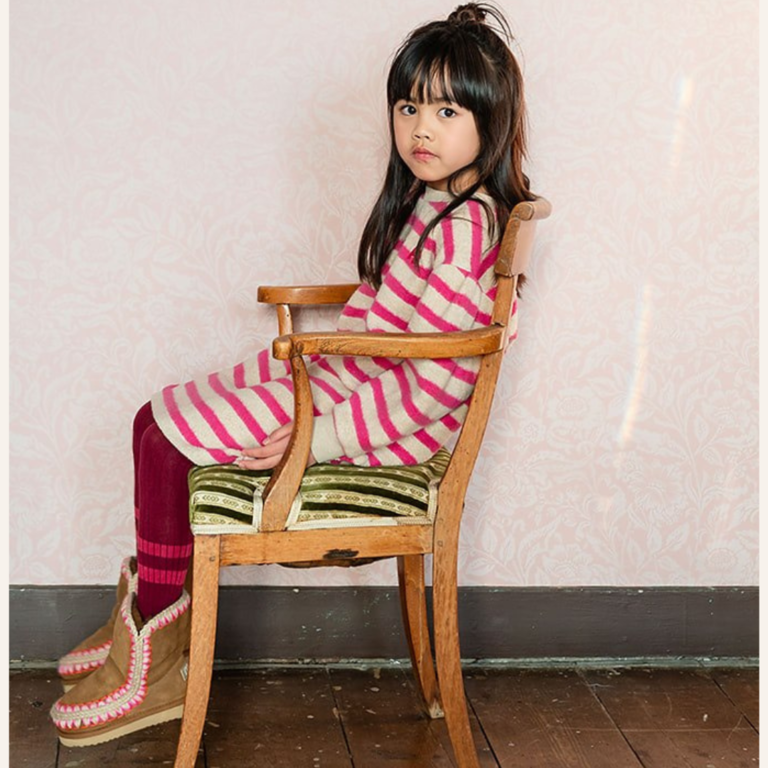 Petit Blush Petit Blush Teddy sweater dress - Stripe