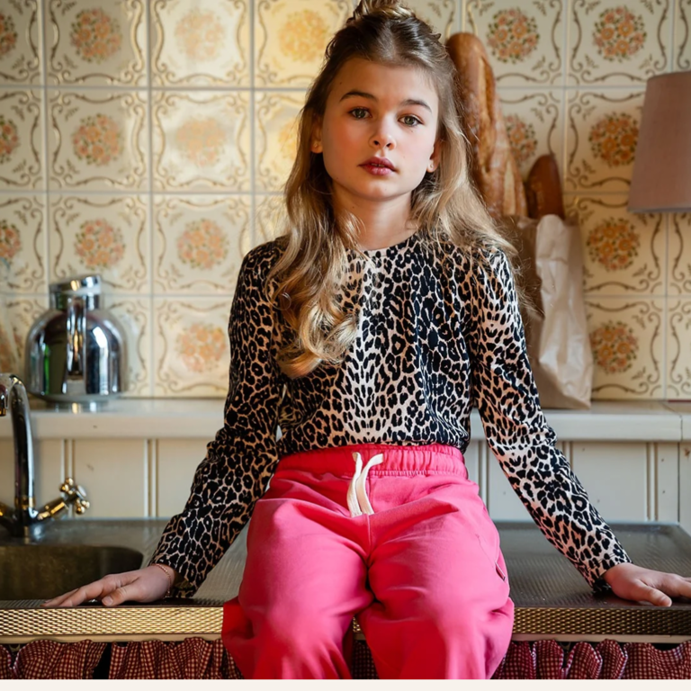 Petit Blush Petit Blush Wide leg jogger - Fruit dove