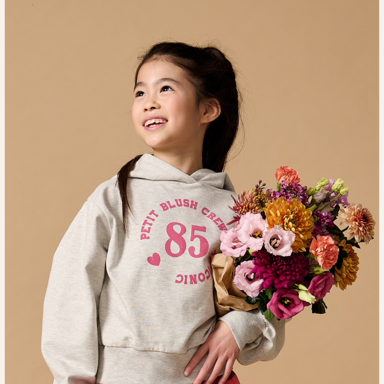 Petit Blush Petit Blush Hooded sweater - Grey melange