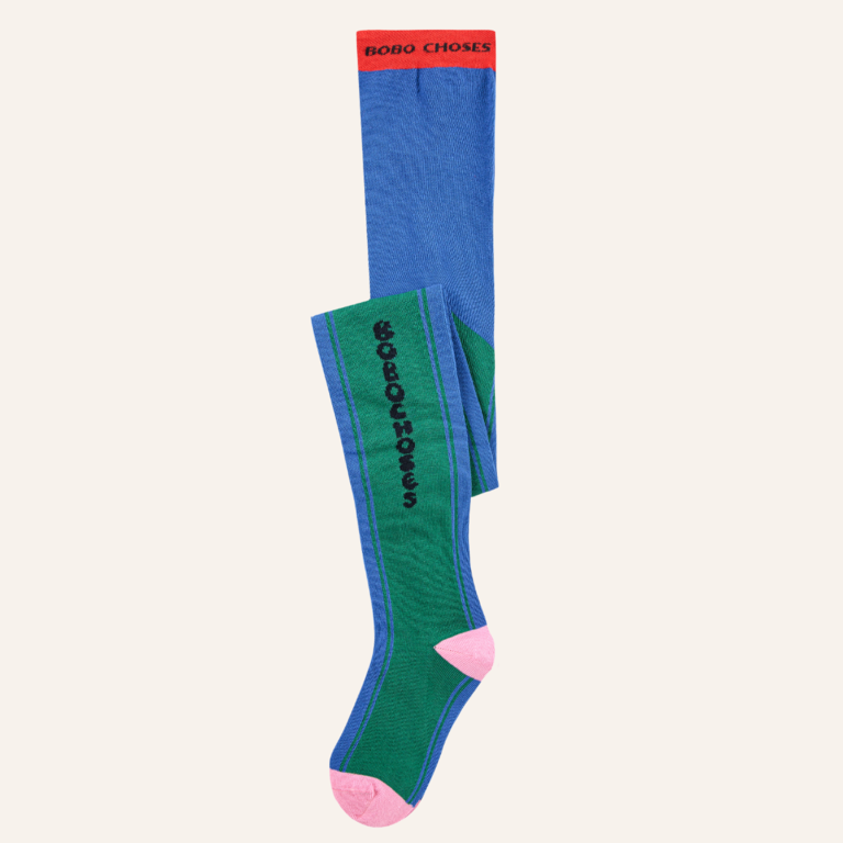 Bobo Choses Bobo Choses Color Block Tights - Green/Blue