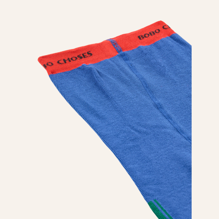 Bobo Choses Bobo Choses Color Block Tights - Green/Blue