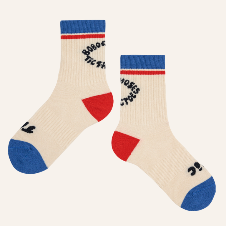 Bobo Choses Bobo Choses Tic Tac Toe Color Block Long Socks