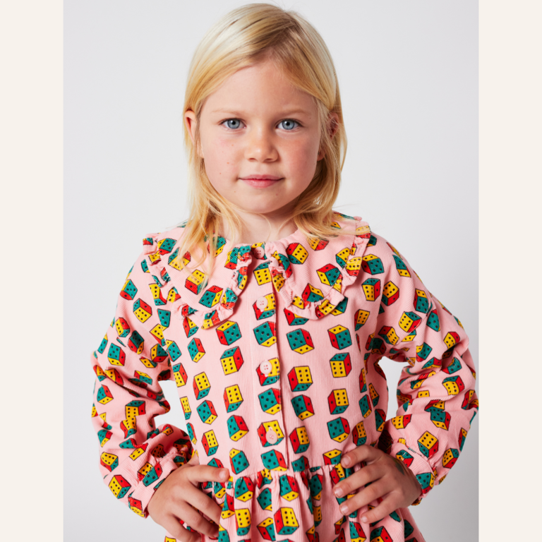 Bobo Choses Bobo Choses Dices All Over Micro Corduroy Dress