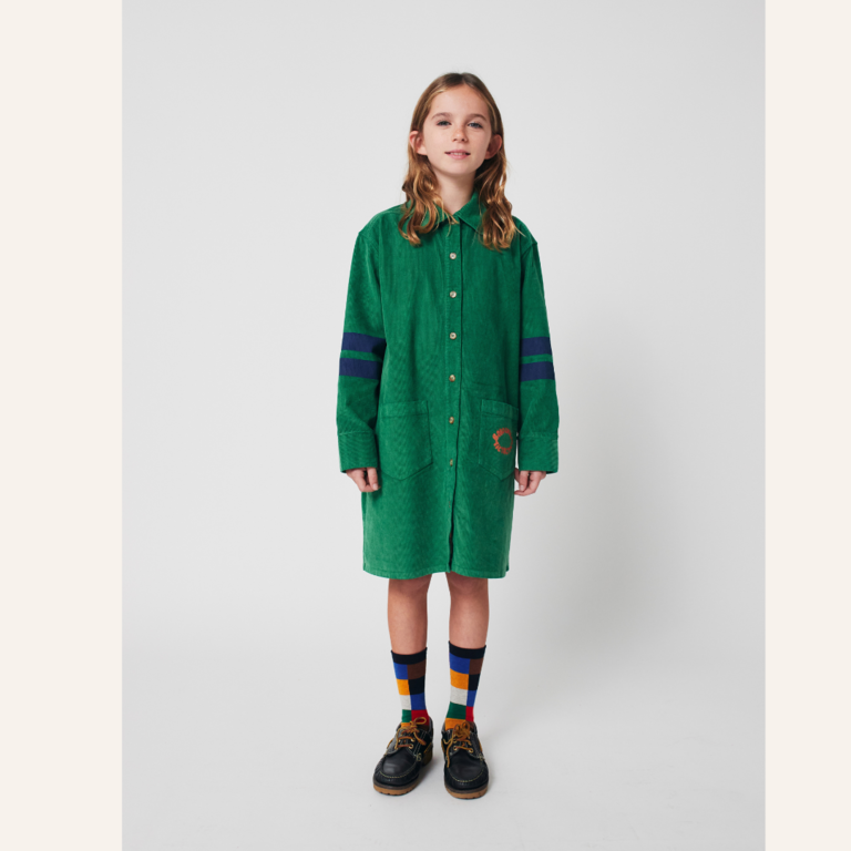 Bobo Choses Bobo Choses Tic Tac Toe Corduroy Shirt Dress