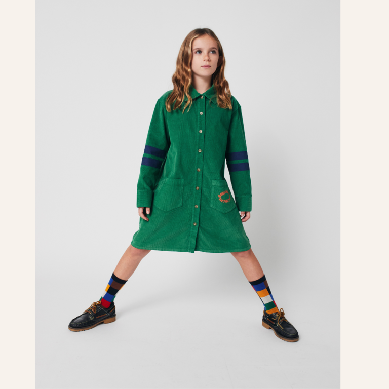 Bobo Choses Bobo Choses Tic Tac Toe Corduroy Shirt Dress