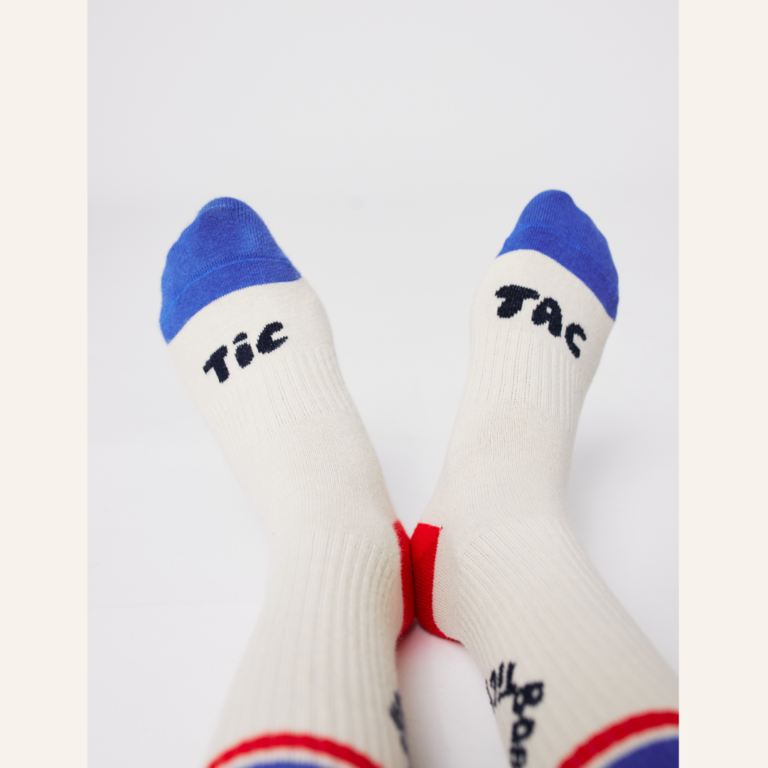 Bobo Choses Bobo Choses Tic Tac Toe Color Block Long Socks