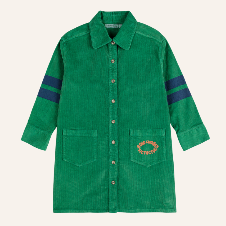 Bobo Choses Bobo Choses Tic Tac Toe Corduroy Shirt Dress