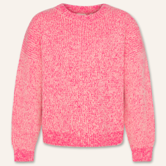 Ao76 Ao76 Wanda C-neck blend - Fluor pink Ao76 Ao76 Wanda C-neck blend - Fluor pink