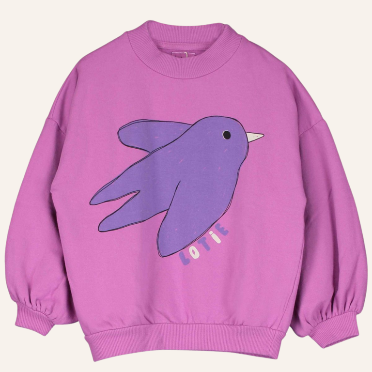 Lötiekids Lötiekids Sweatshirt Flowing Bird - Fucsia