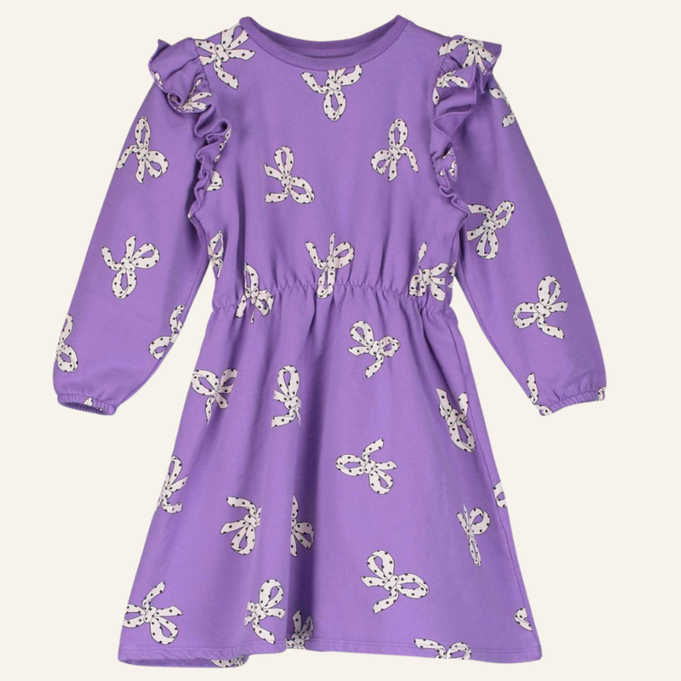 Lötiekids Lötiekids Ruffle Sleeve Dress Bows - Lilac