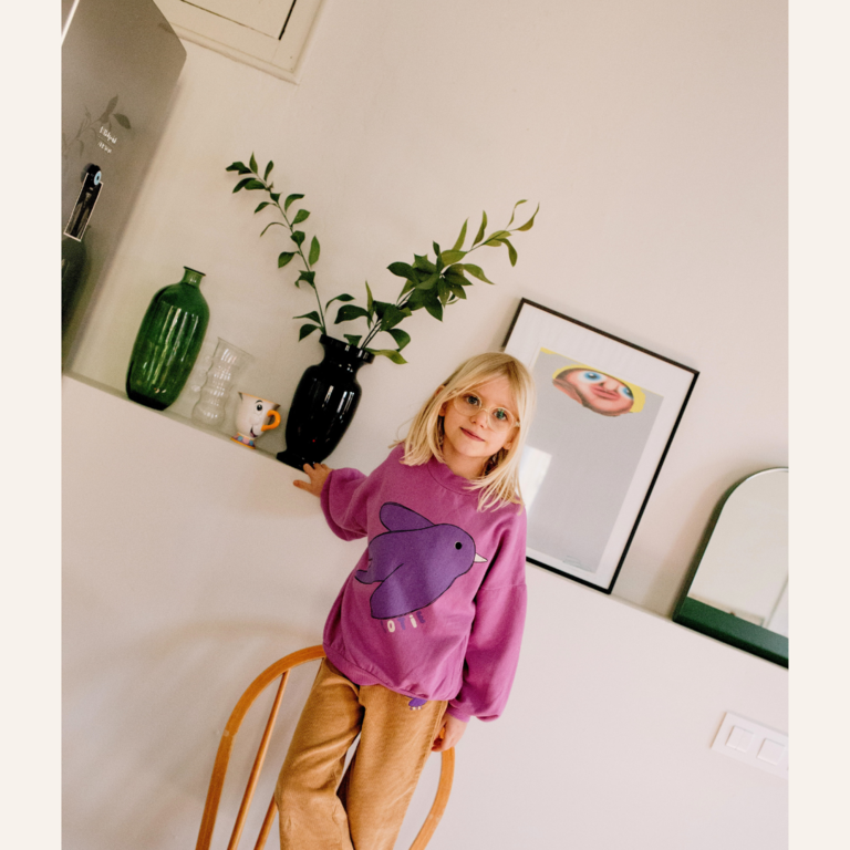 Lötiekids Lötiekids Sweatshirt Flowing Bird - Fucsia