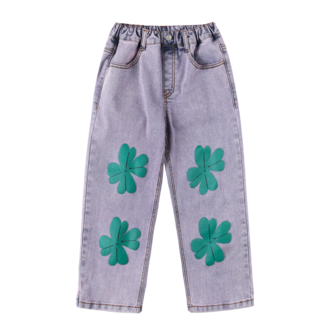 Jelly Mallow Jelly Mallow Lucky clover denim pants - Blue Jelly Mallow Jelly Mallow Lucky clover denim pants - Blue