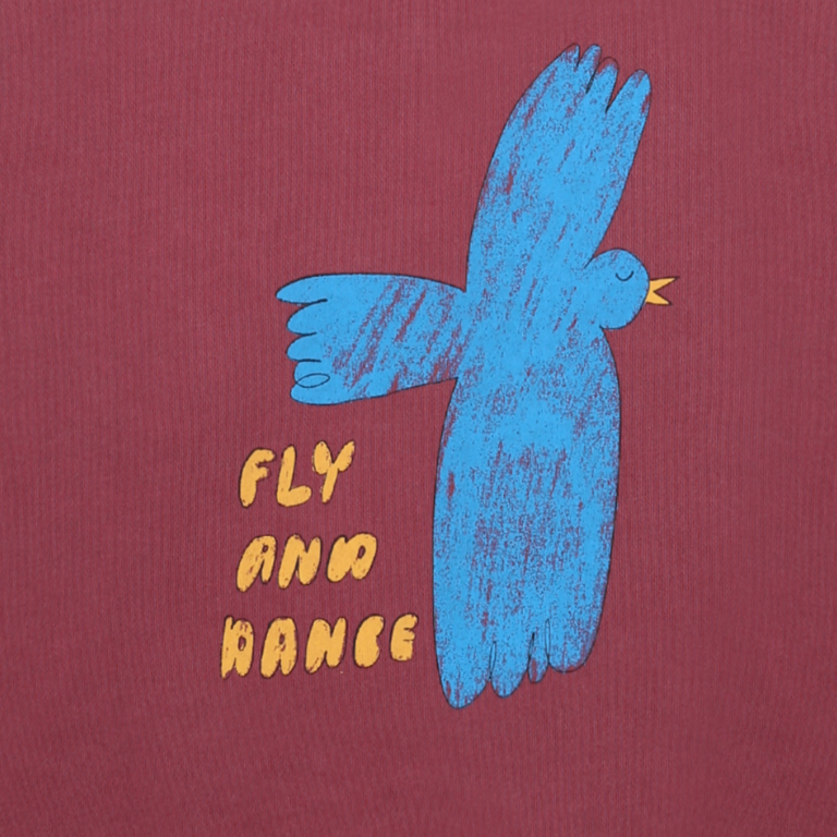 Jelly Mallow Jelly Mallow Flying bird pigment sweatshirt - Bordeaux