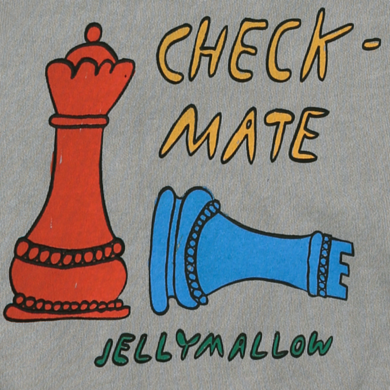 Jelly Mallow Jelly Mallow Check mate pigment sweatshirt - Gray