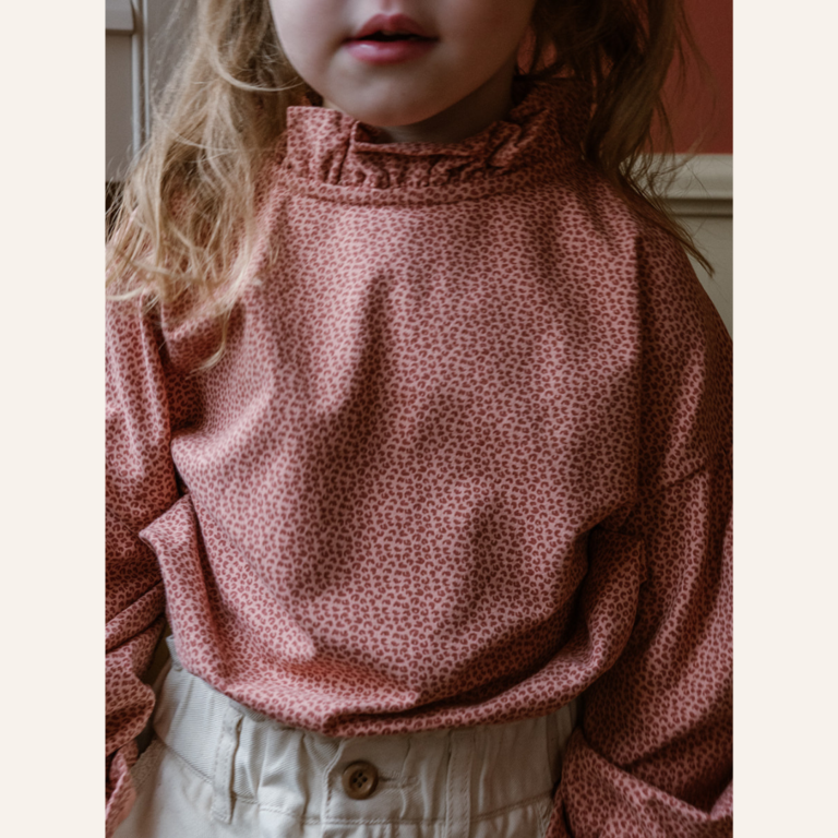Navy Natural Navy Natural Tilda Blouse - Brick Leopard