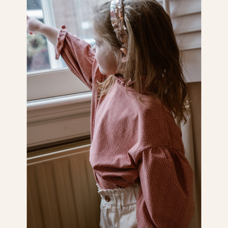 Navy Natural Navy Natural Tilda Blouse - Brick Leopard