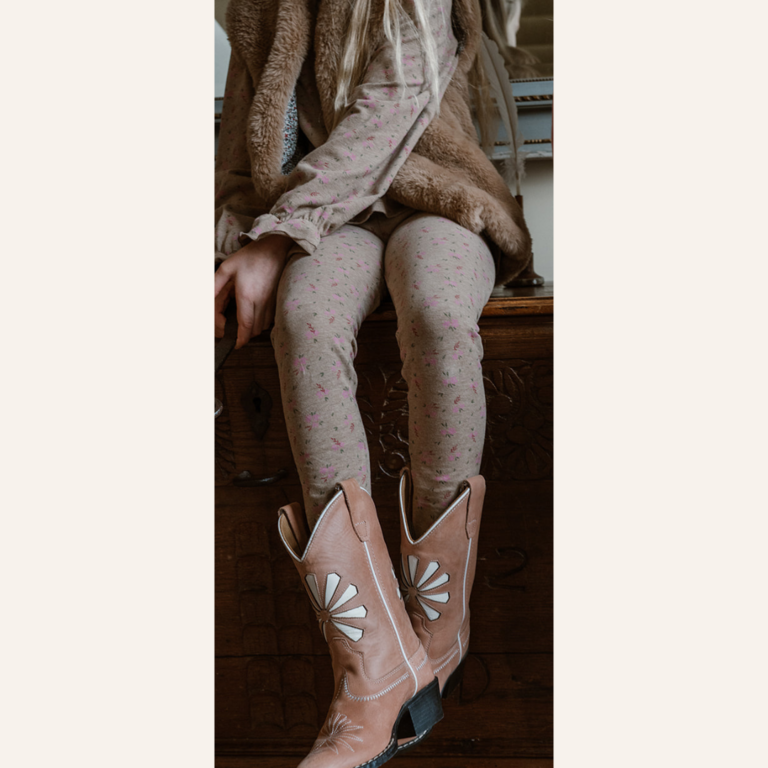 Navy Natural Navy Natural Legging - Brown Melange Flower