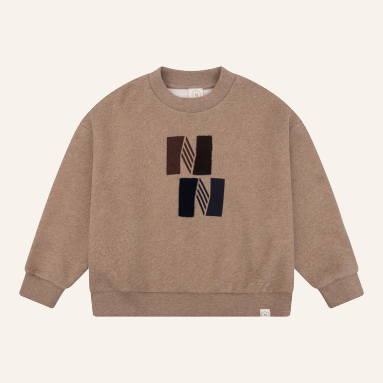Navy Natural Navy Natural Oversized Sweater - Brown Melange