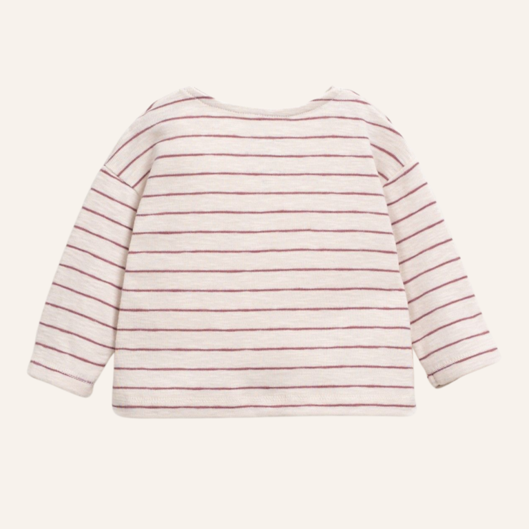 Play Up Play Up Stripped Rib Flame Longsleeve - Amora