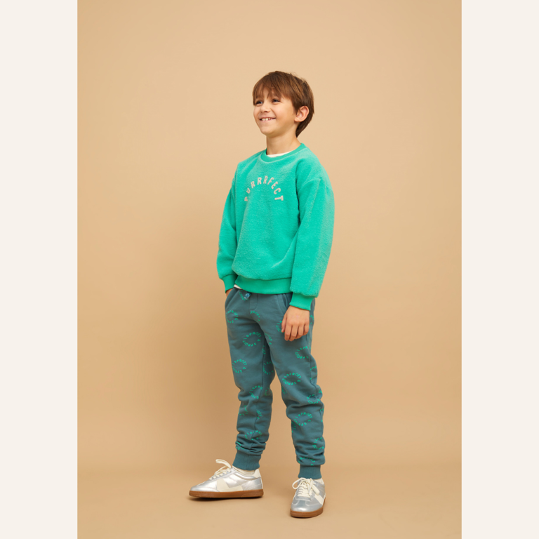 Sproet & Sprout Sproet & Sprout Sweatshirt Purrrfect - Vivid Green