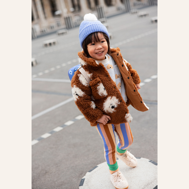 Sproet & Sprout Sproet & Sprout Teddy Shirt Jacket Dog Print - Mocca